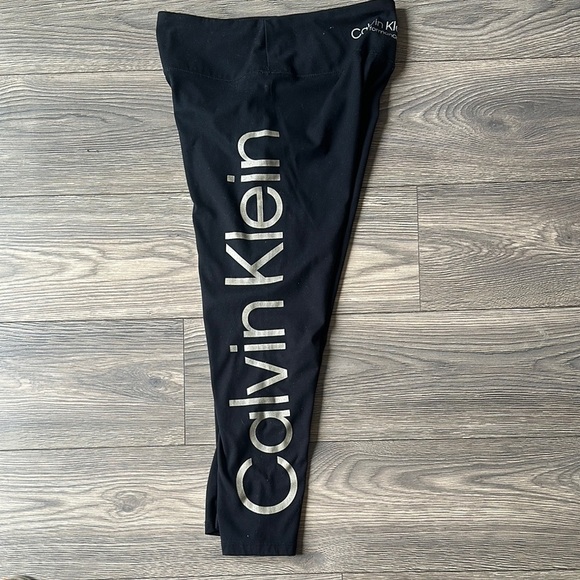 Calvin Klein Pants - Calvin Klein Black Leggings with Logo and Stretchy Fit
